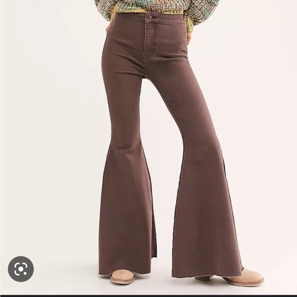 Free People Just float on flare jeans in lilac